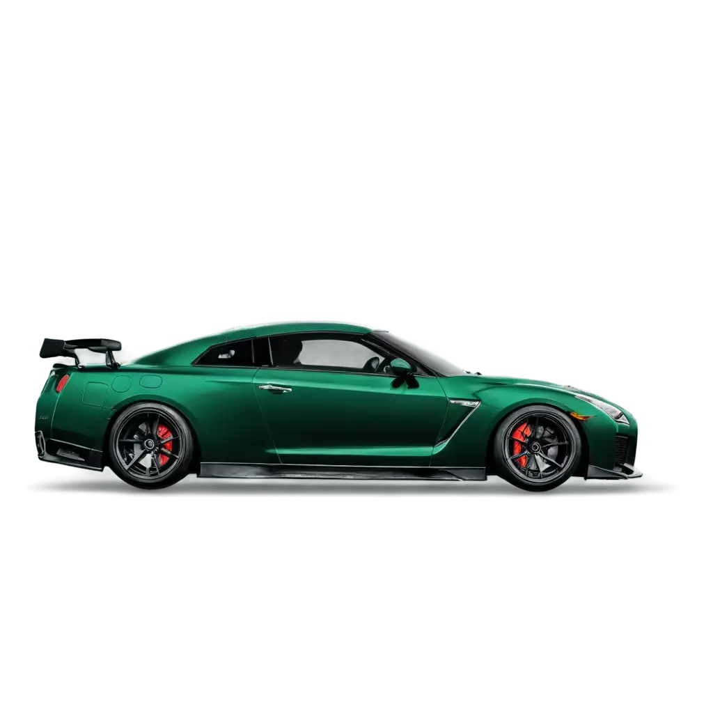 GTR-Dark-Green-Drifting-PNG-Image-Dynamic-Visual-of-Speed-and-Precision