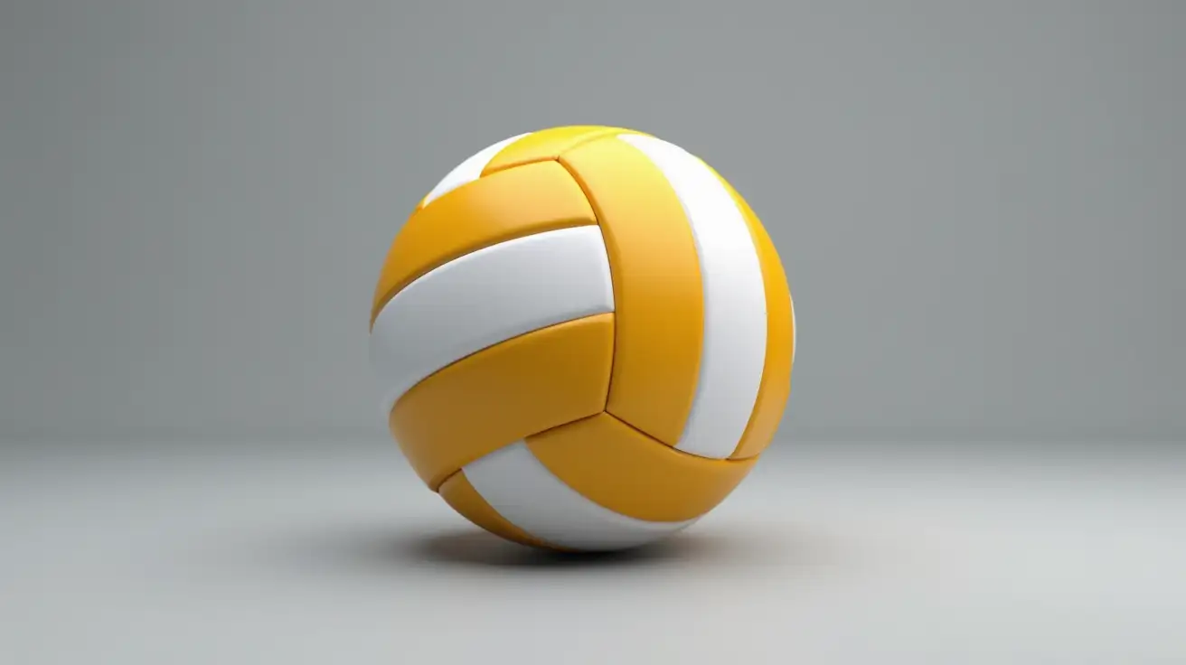 ultra-realistic, high-definition image of "Volley Ball" studio  mid shot,
Gray background.