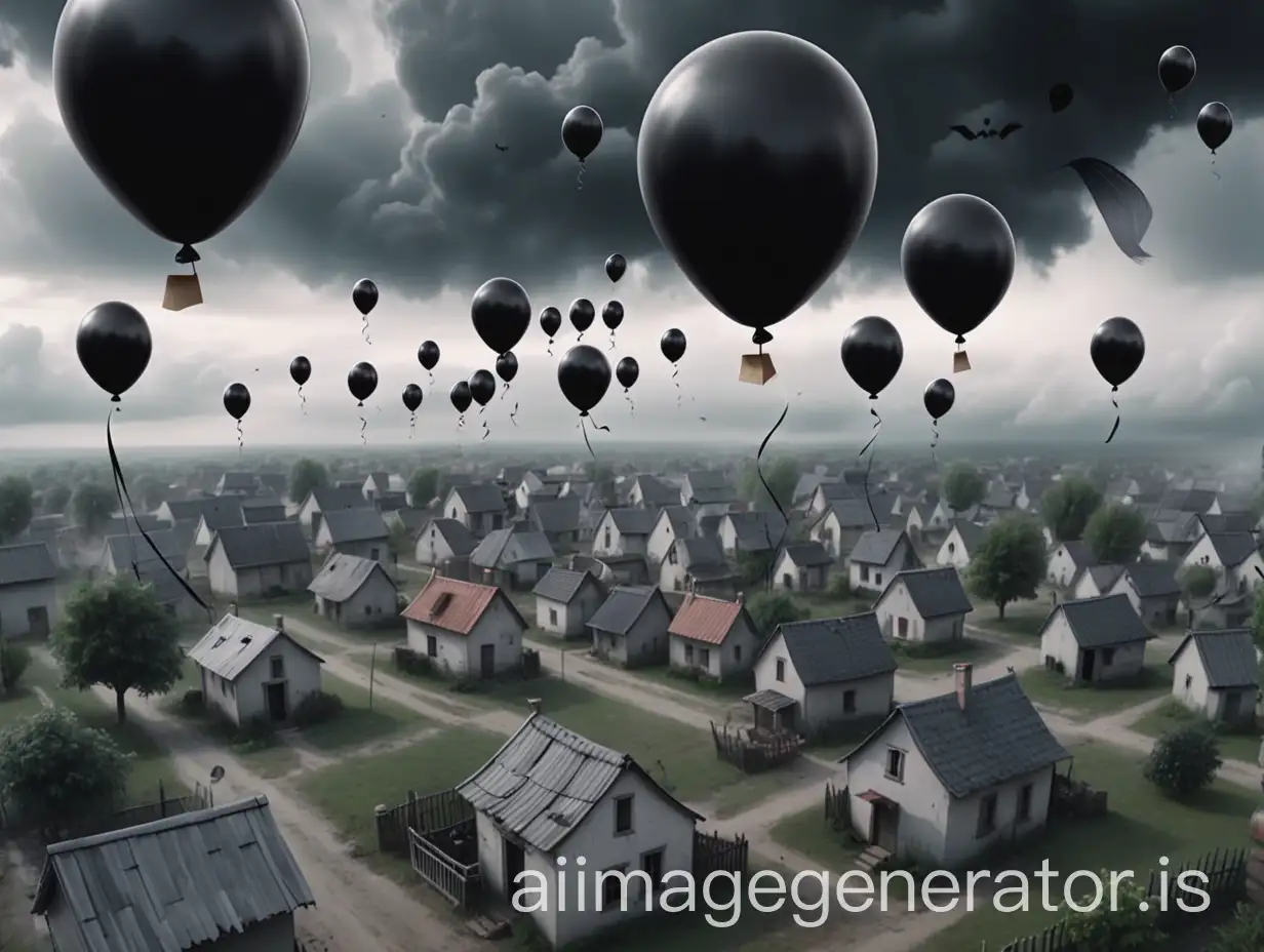 Eerie-Village-with-Floating-Balloons-and-Creepy-Laughter