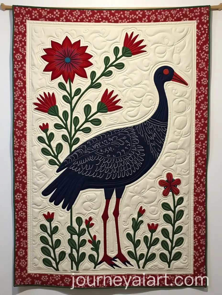Quilt-featuring-Pukeko-Bird