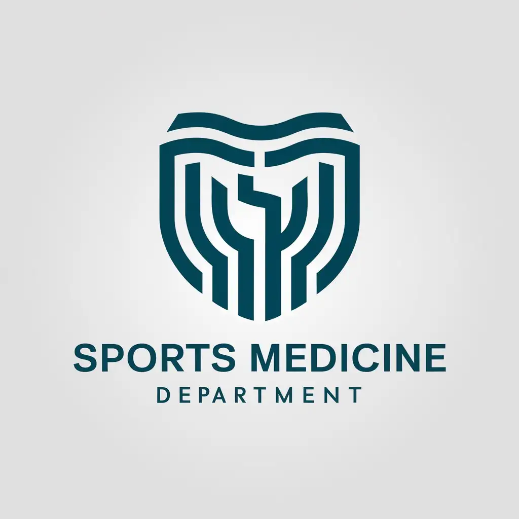 a vector logo design,with the text "Sports medicine department", main symbol:GJYDYX,Moderate,be used in Medical Dental industry,clear background