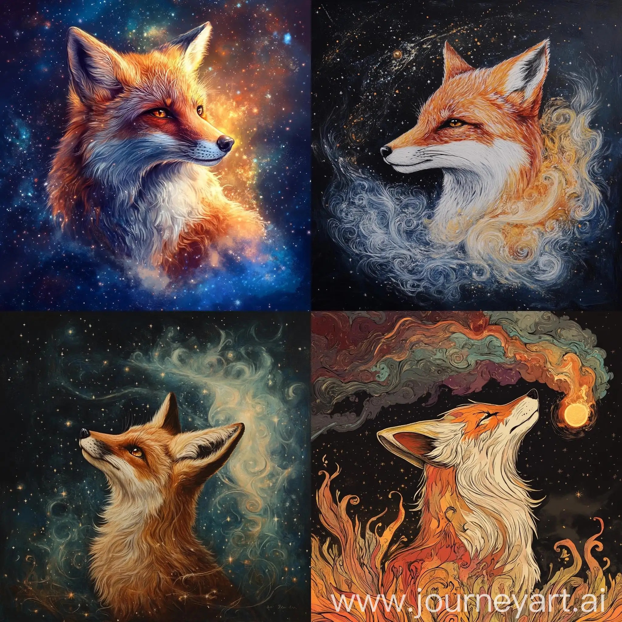 Astral-Fox-in-Cosmic-Landscape