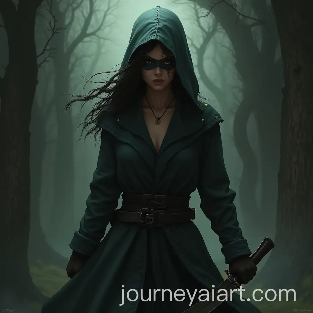 Female-Ninja-Concealed-in-Shadows