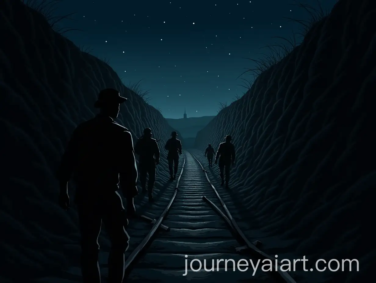 Escape-at-Night-Tense-Prison-Break-Scene-Under-Starry-Sky
