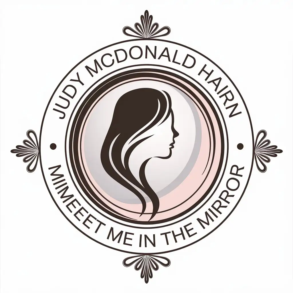 LOGO Design for Judy McDonald Elegant Mirror Theme for Beauty Spa