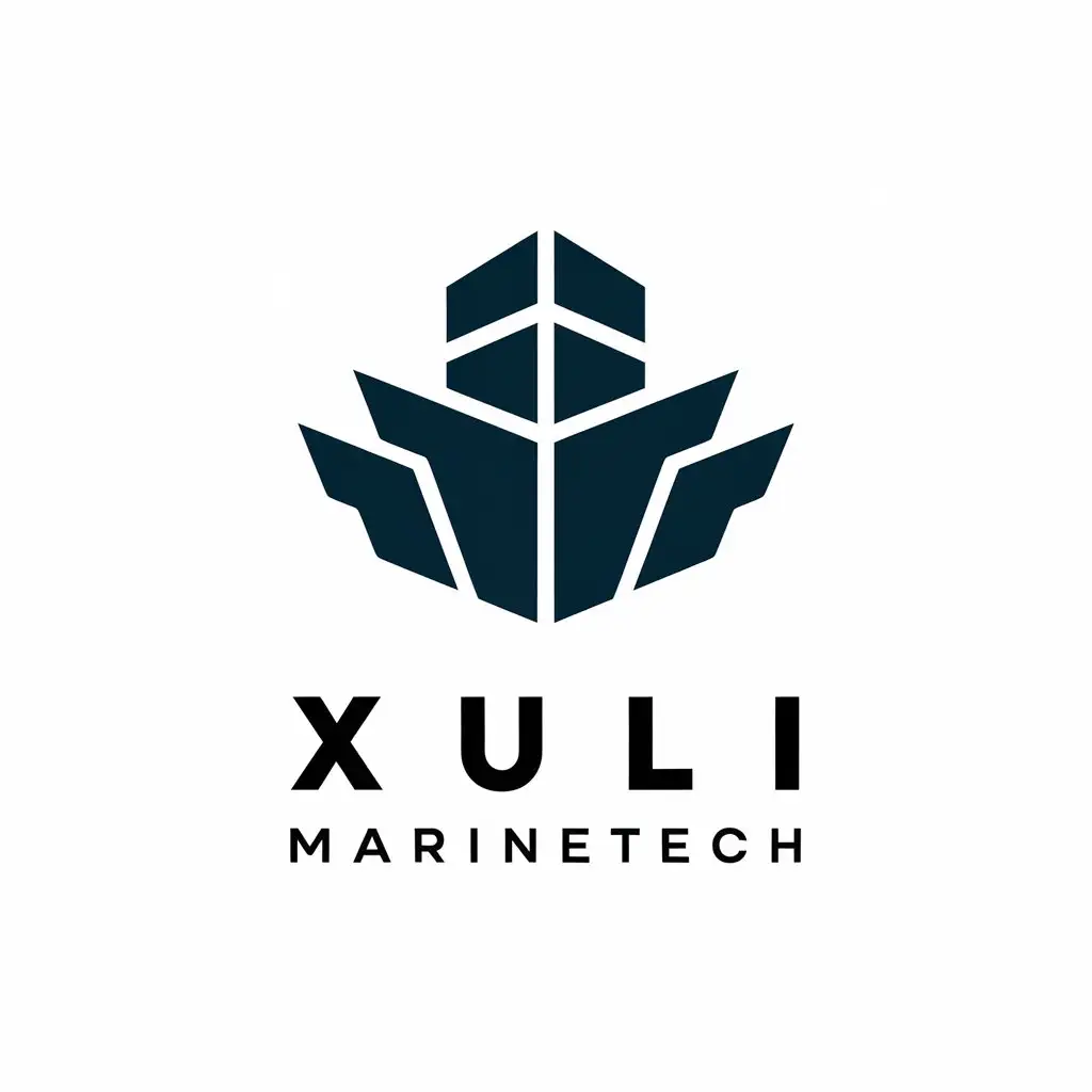 Logo Design for XULI MARINETECH Modern Typography with Clear Background