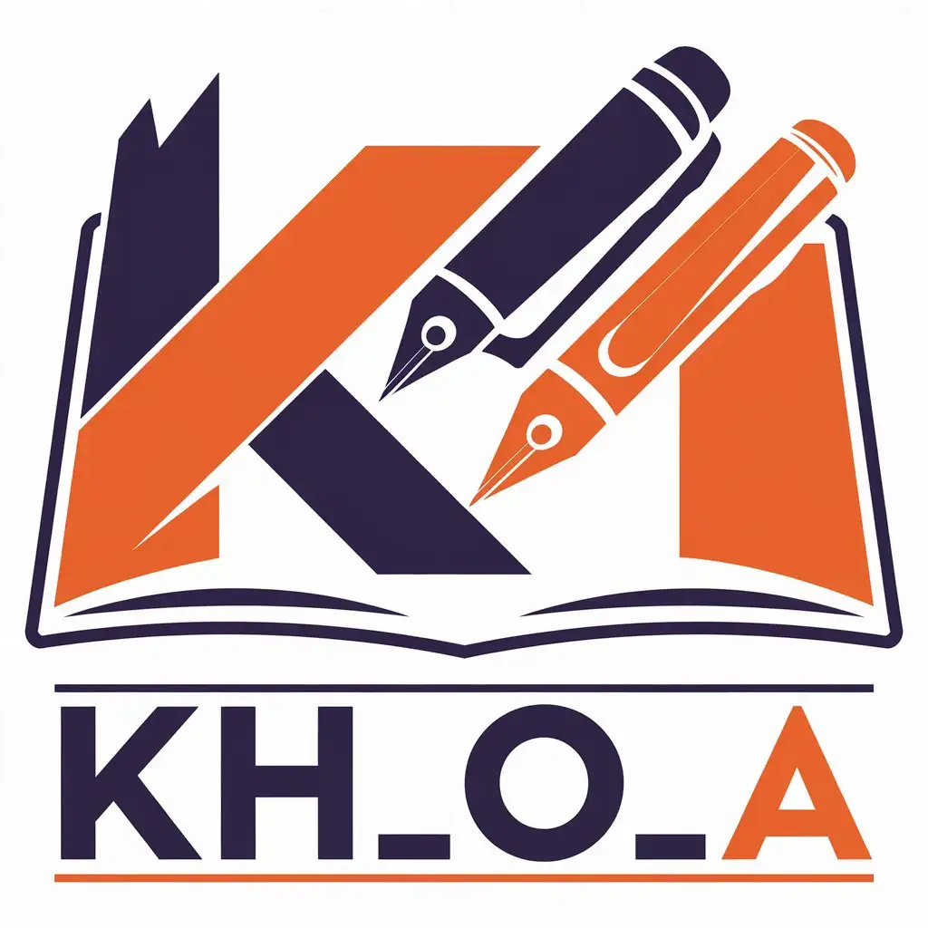 LOGO Design for KHOA Book Pen Symbol with Modern Style for Education Industry