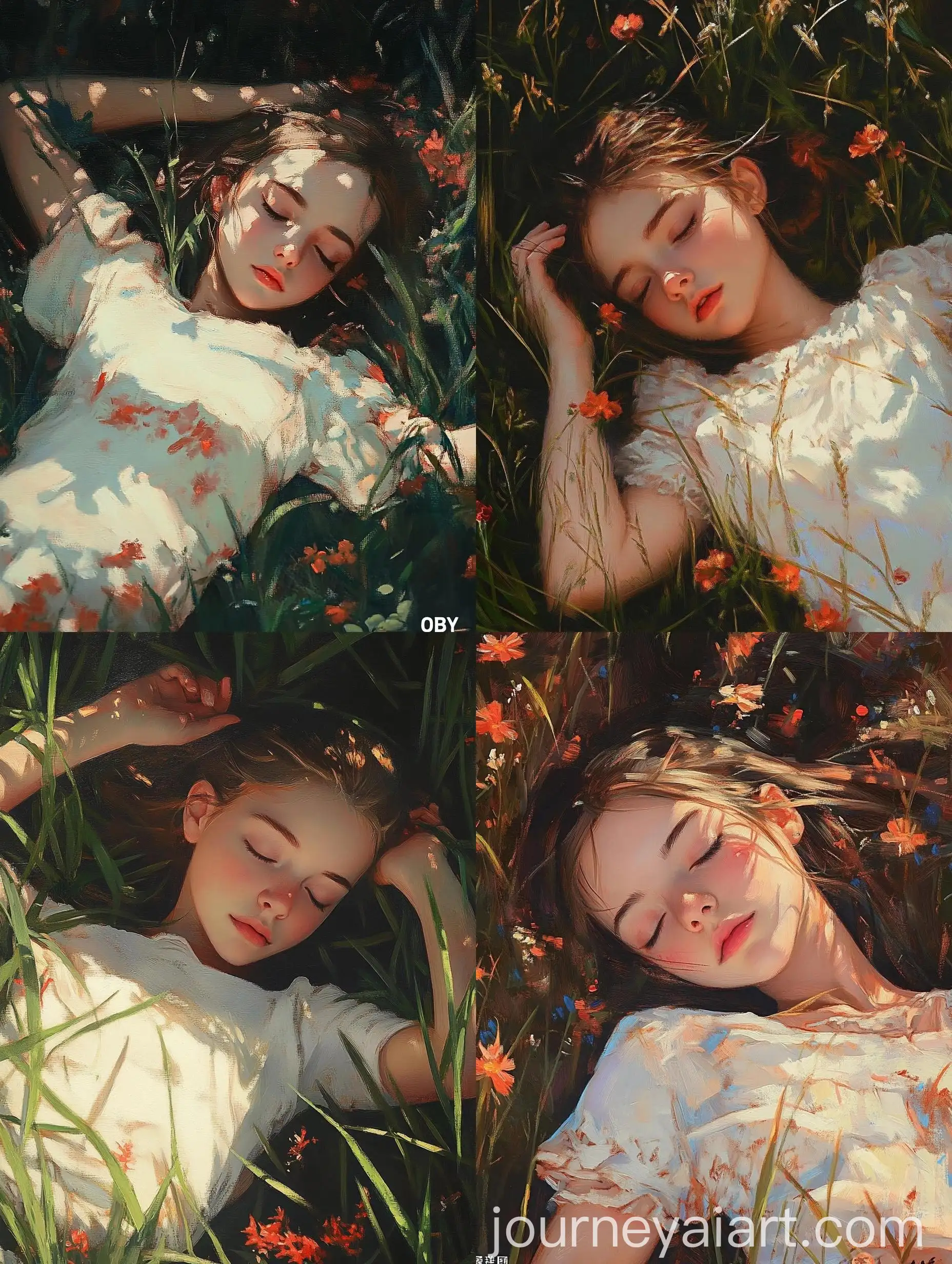 Girl-Laying-in-Grass-with-OBY-Text-Peaceful-Nature-Scene