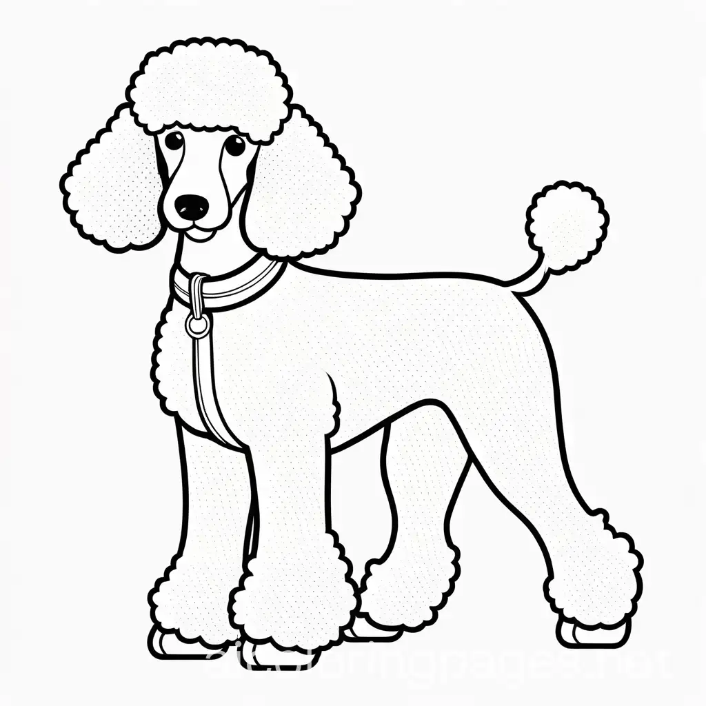 Cartoon-Poodle-on-Runway-Coloring-Page