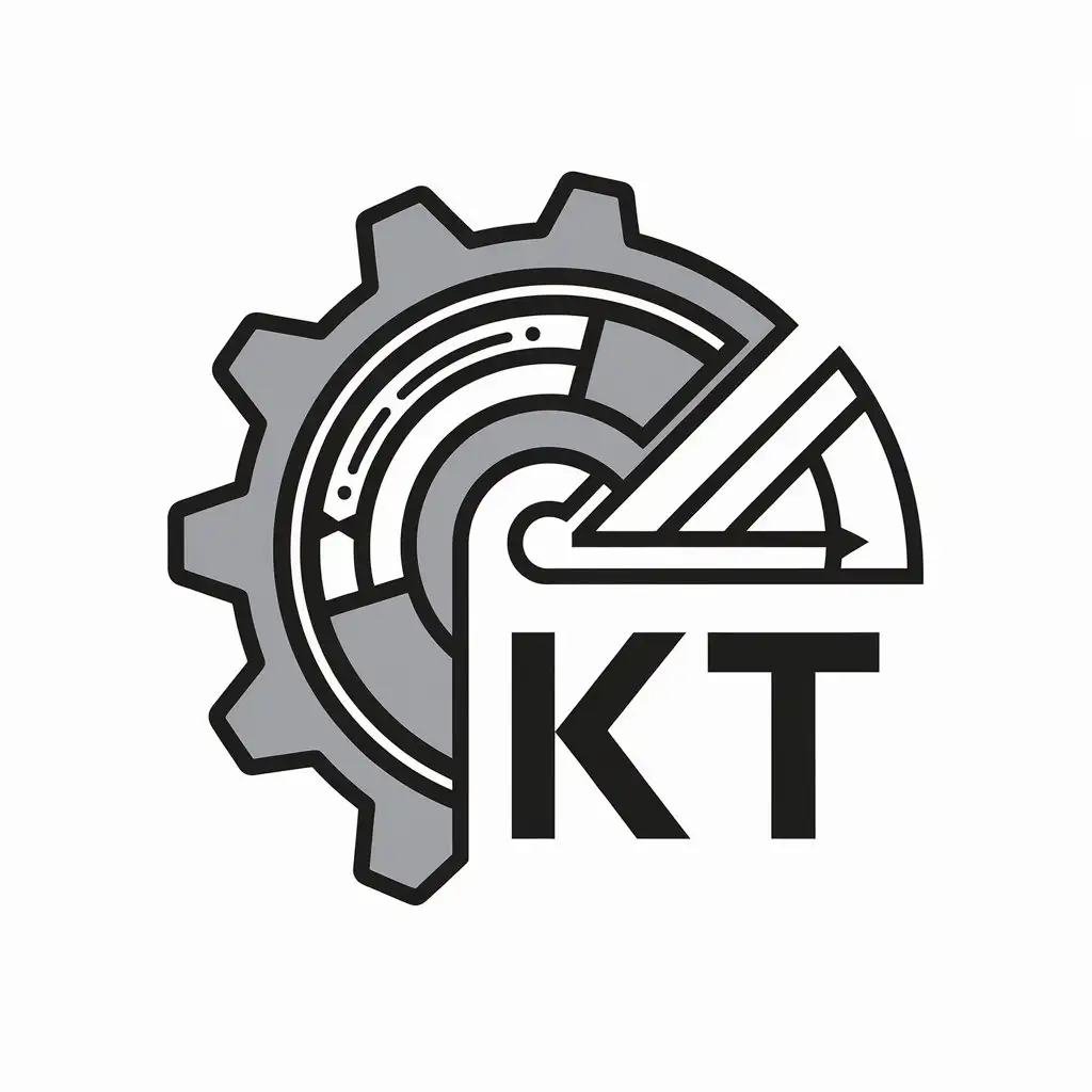 LOGO Design For KT Half Gear with CNC Milling and Laser Cutting Theme