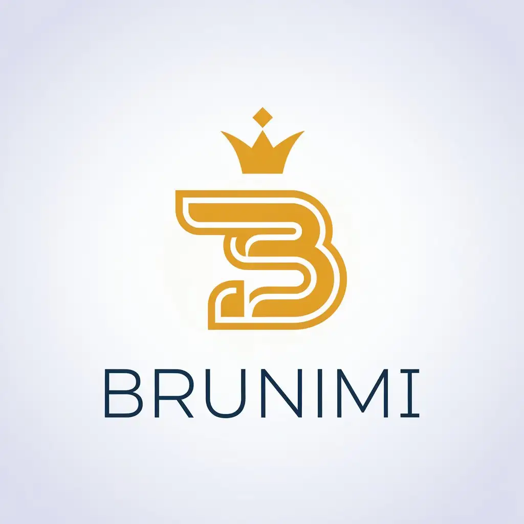 LOGO Design for Brunimi Royal Yellow B with Minimalist Vector Style