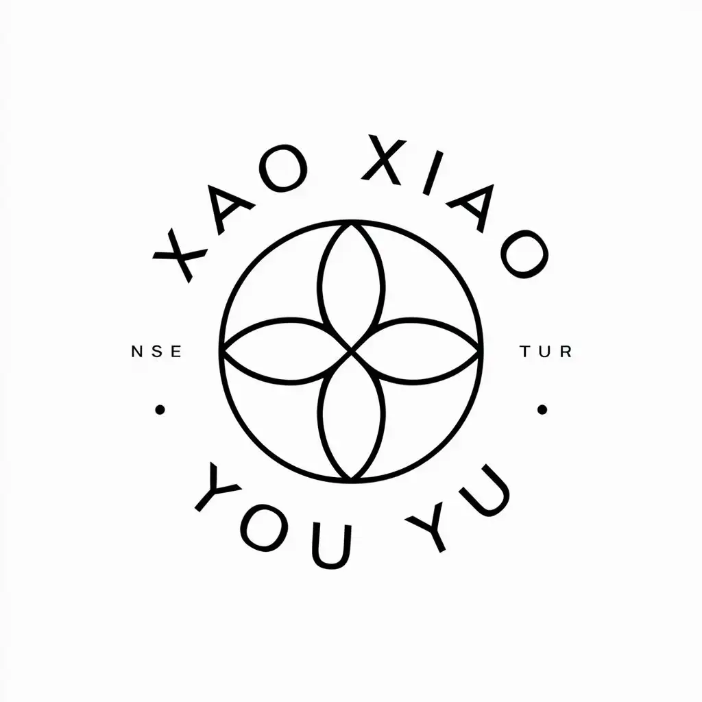 a vector logo design,with the text "xiao xiao you yu", main symbol:circle/fashion,Minimalistic,be used in accessories industry,clear background