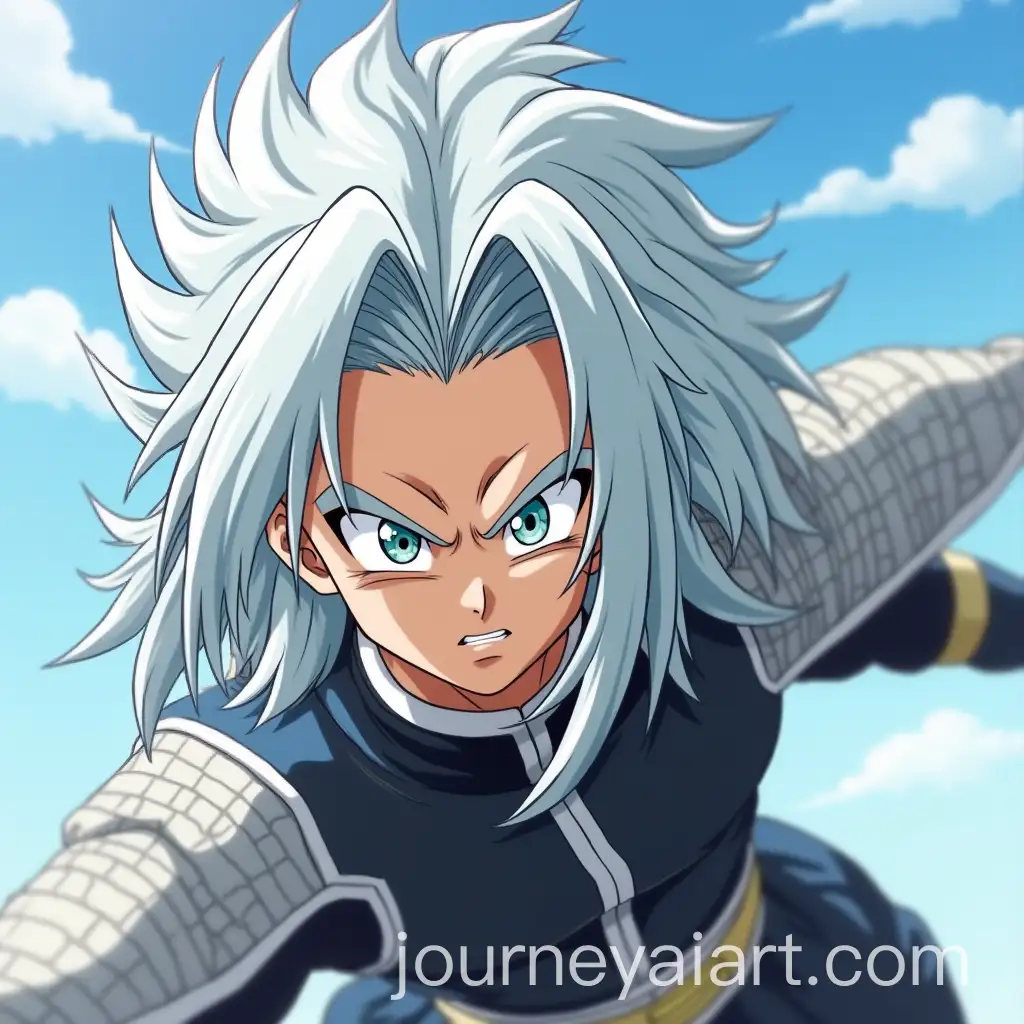Saiyan-Warrior-with-Metallic-Silver-Hair-Flying-in-the-Sky