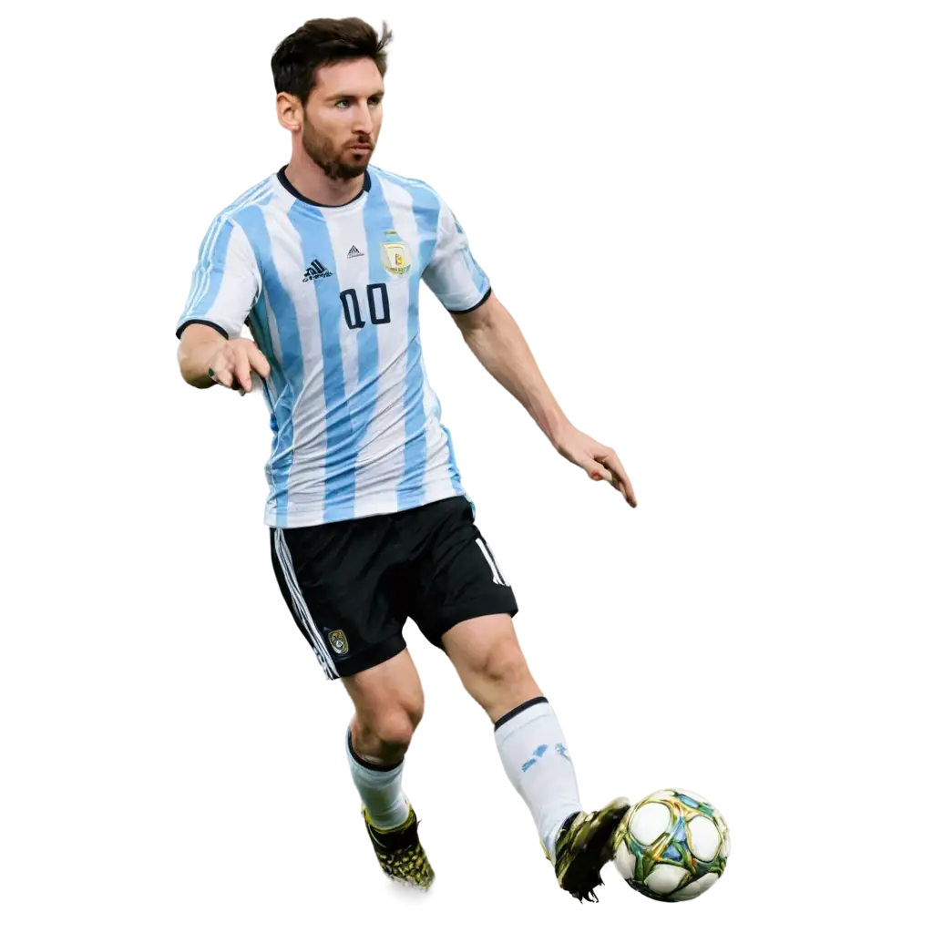 Messi-PNG-Image-Argentine-Football-Star-in-Team-Jersey-Kicking-the-Ball