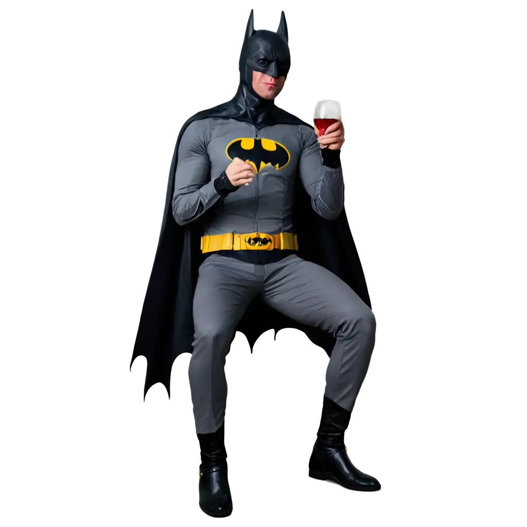 Drunk-Batman-Drinking-Alcohol-PNG-A-Unique-and-Humorous-Illustration