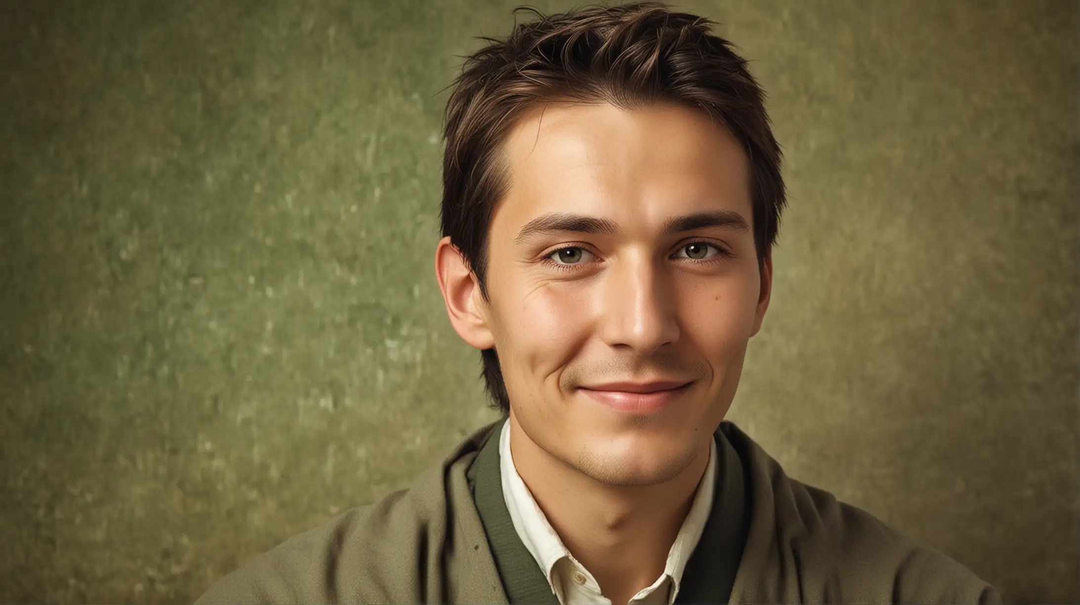 Young Man Seeking Wisdom from a Sage for Happiness