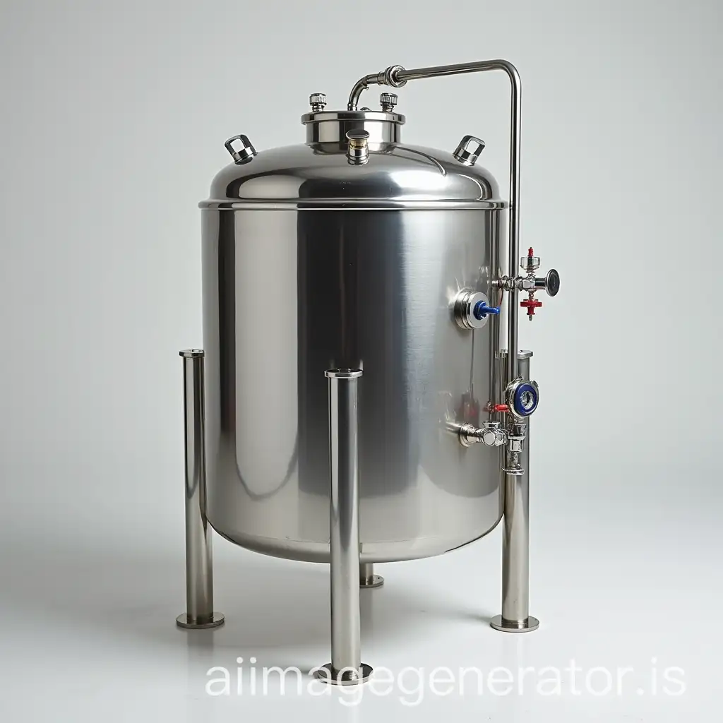 a cosmetic manufacturing reactor tank made by Stainless Steel