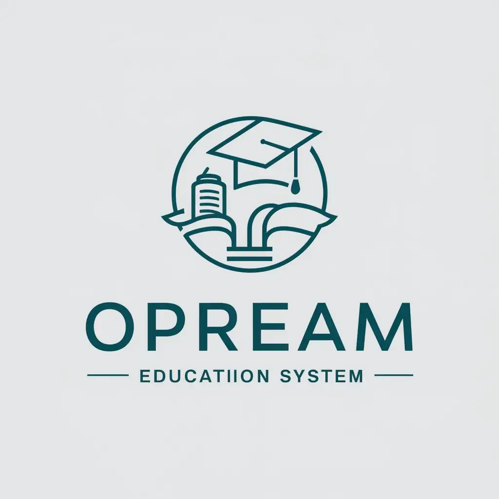 LOGO Design For Opream Educational Vector Logo with Clear Background