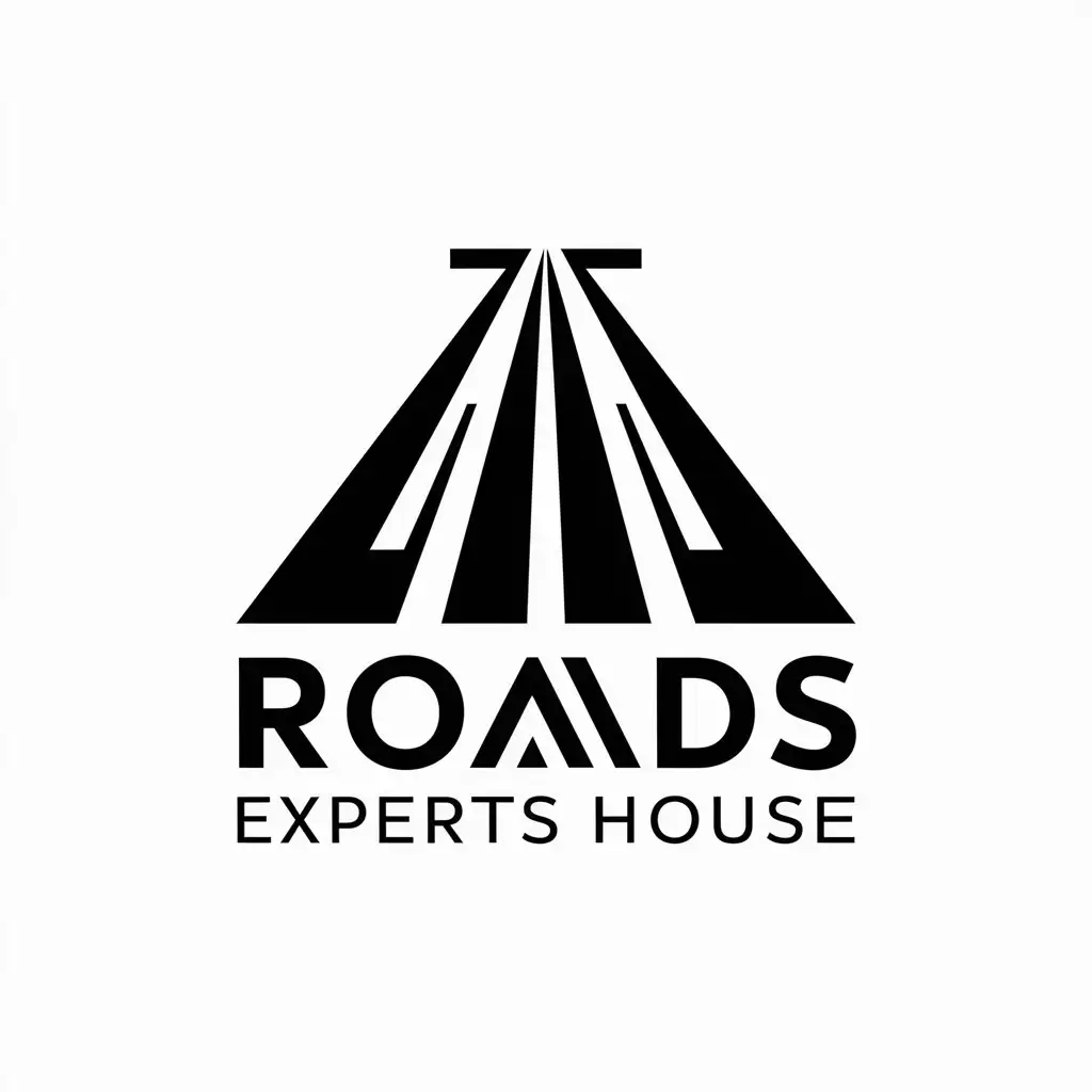 LOGO-Design-for-Roads-Experts-House-Street-Light-Symbol-in-Construction-Industry