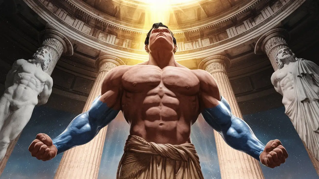 Hyperman-Gaining-Divine-Superpowers-and-Incredible-Strength-in-Photorealistic-Style