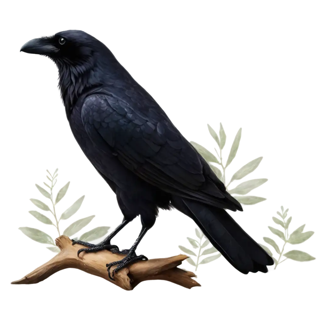 HighQuality-Crow-PNG-with-Forest-Background-for-Creative-Projects