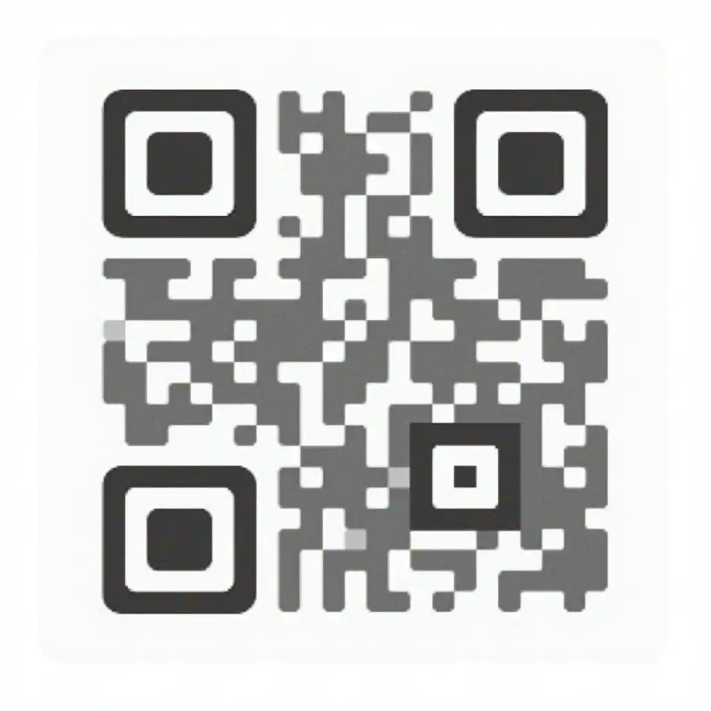 simple QR CODE IN WHite background shown from front