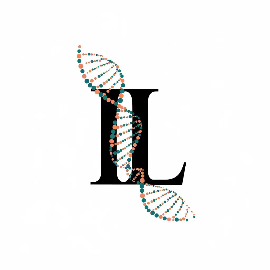 a vector logo design,with the text "IL", main symbol:two big Latin letters I and L surrounded by a beautiful and tender spiral, similar to a DNA spiral,Minimalistic,clear background