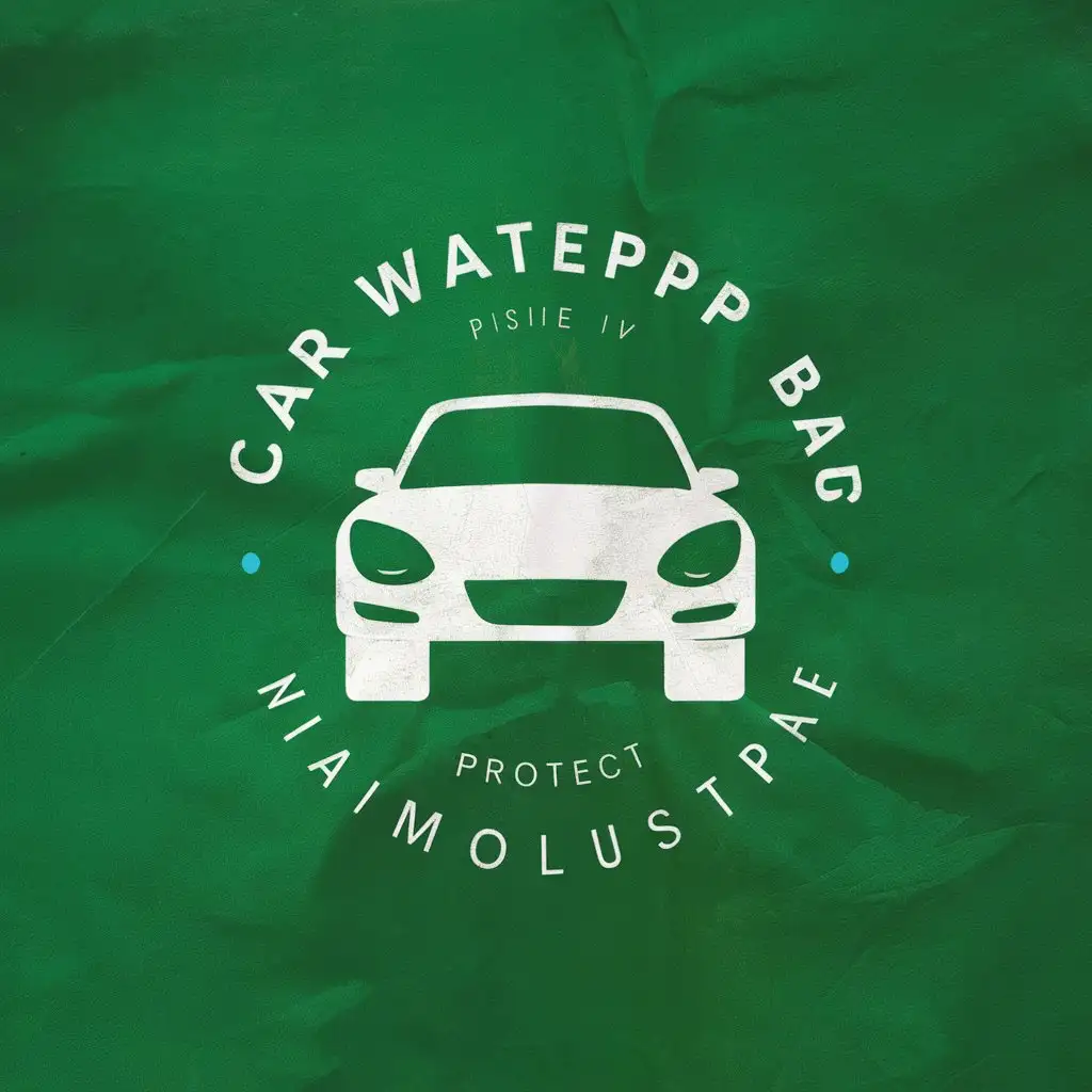 a vector logo design,with the text "car waterproof bag", main symbol:Protect the car,Minimalistic,be used in Automotive industry,clear background