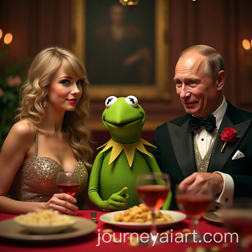 Taylor-Swift-Kermit-the-Frog-Vladimir-Putin-and-King-Charles-Having-a-Party