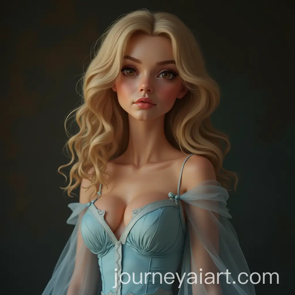 Sultry-Young-Woman-in-AladdinInspired-Light-Blue-Gown