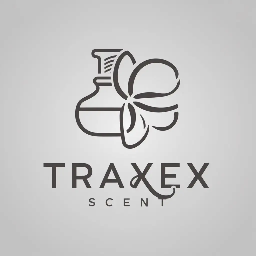 LOGO Design for Traxex Elegant Scent Flower Perfume Bottle with a Floral Theme