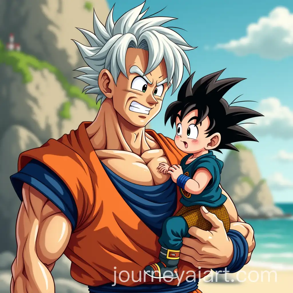 Gokus-Grandfather-and-Grandson-Gohan-Sharing-a-Tender-Moment