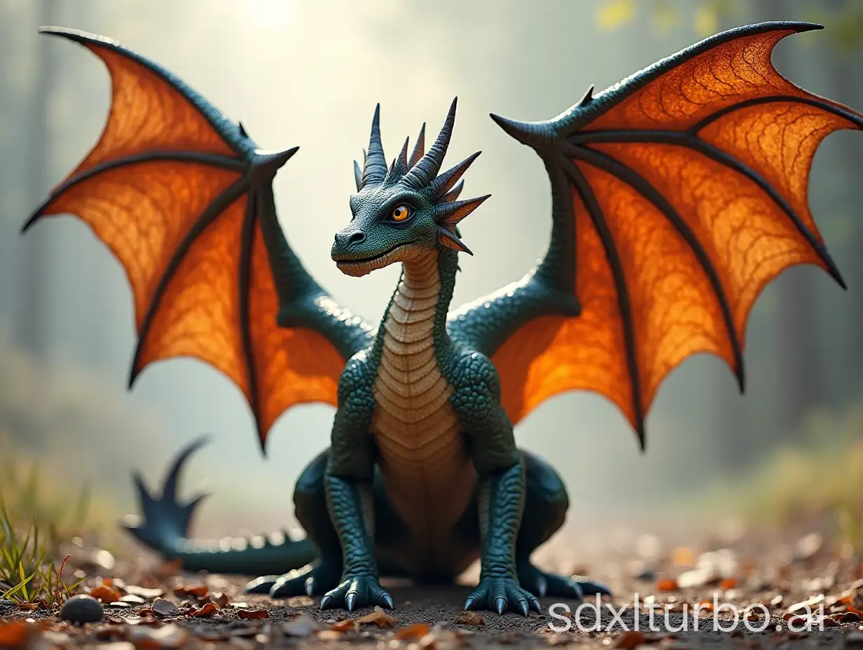 Majestic-Dragon-with-Wings-Unfurled-in-Flight