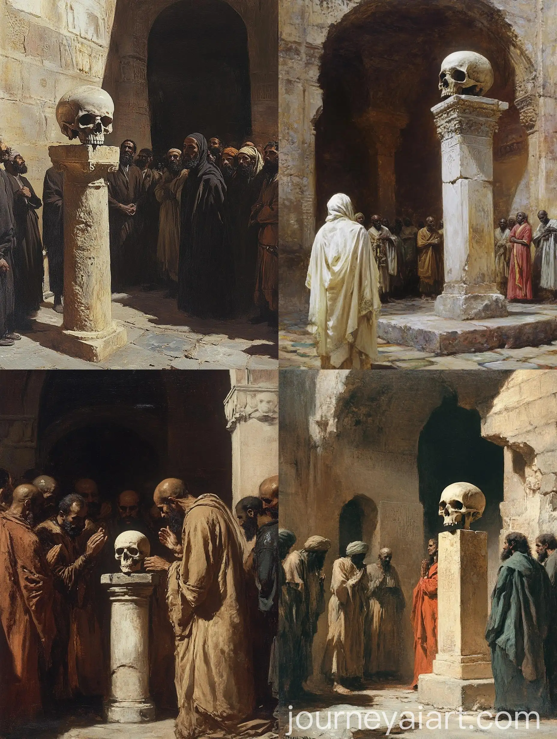 Paul-Muaddib-and-His-Followers-Praying-to-the-Skull-of-Othello