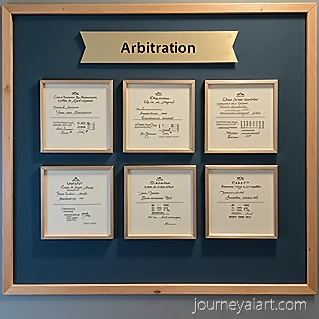 Professional-Arbitration-Board-Members-Discussing-Legal-Cases-in-Modern-Conference-Room