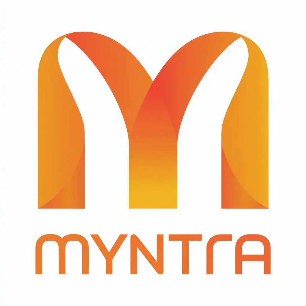 LOGO Design for Myntra Vector M Symbol with Moderate Style and Clear Background