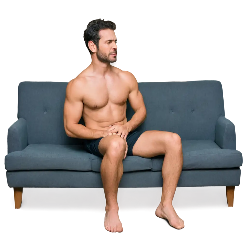 HighQuality-PNG-Image-of-a-Strong-Man-Sitting-on-a-Sofa-with-Back-Pain