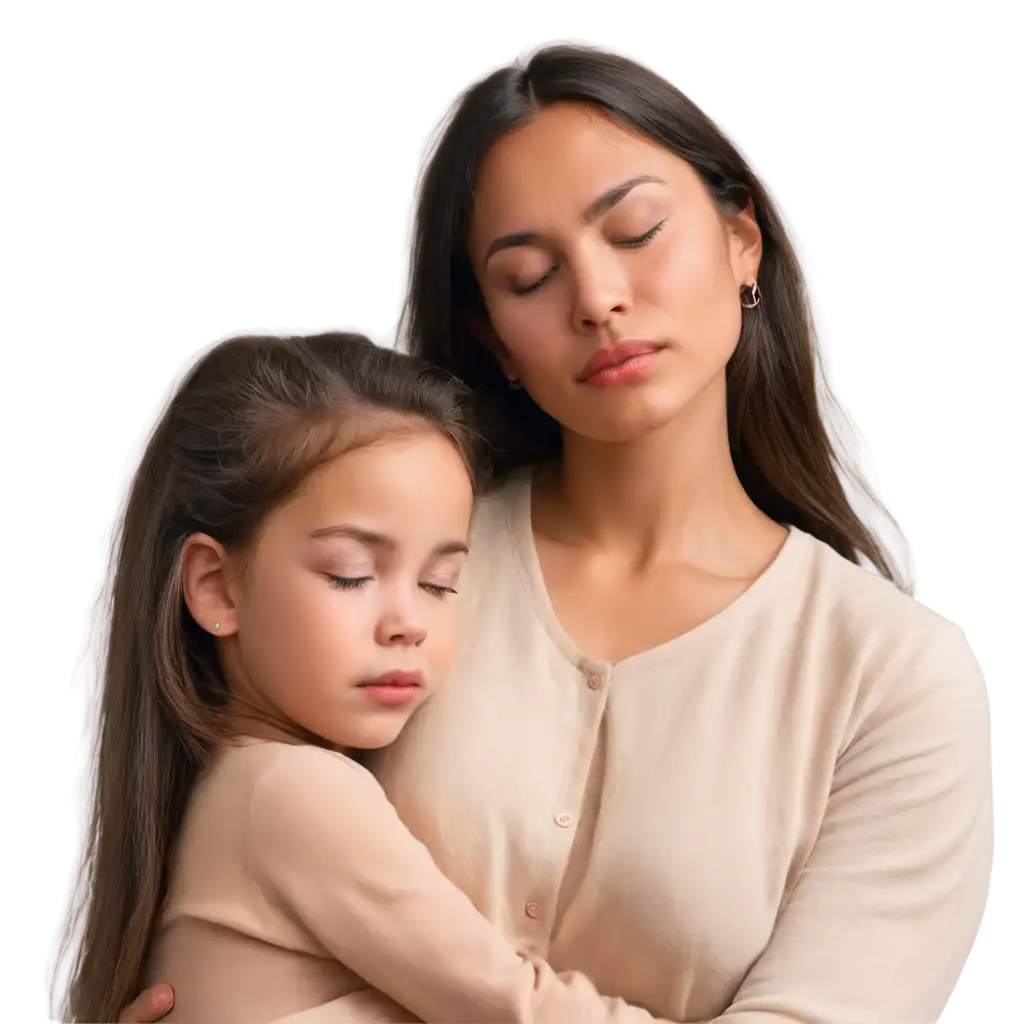 PNG-Image-Usage-AnalysisMother-and-Baby-PNG-Image-Celebrating-Love-and-Strength-in-a-Tender-Illustrative-Style