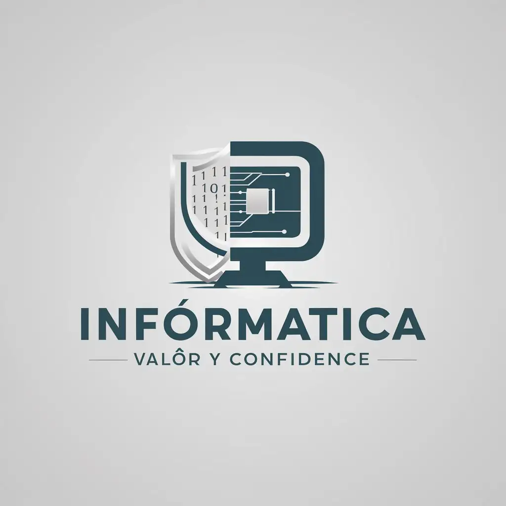 LOGO Design for Informatica Valor y Confidence Technology Computer Science Inspired Symbol