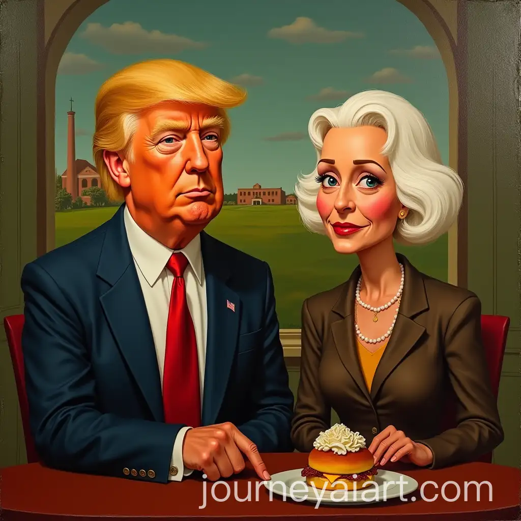 American-Gothic-with-Trump-and-Kamala-Harris-in-Disney-Animation-Style