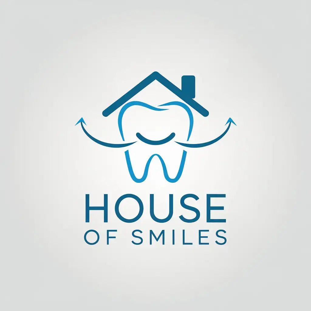 LOGO Design for House Of Smiles Minimalistic Tooth House Smile for Medical Dental Industry