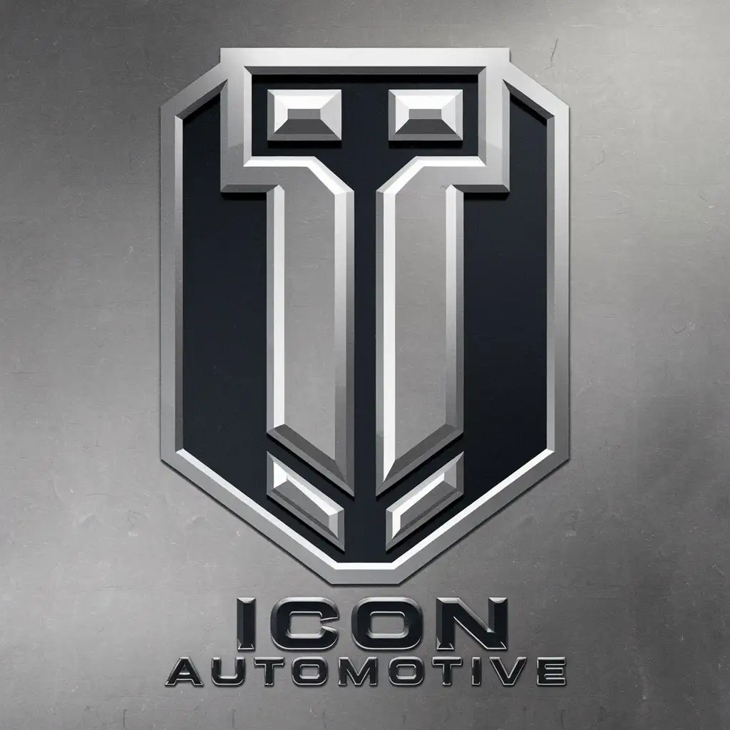 LOGO Design for Icon Automotive Innovative Modern Aesthetic with Metallic Platinum Color Scheme