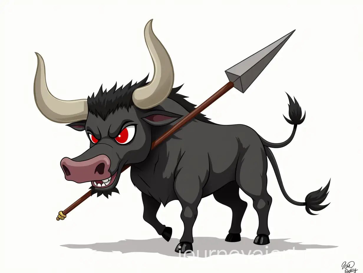 Muscular-Bull-with-Powerful-Horns-and-Red-Eyes