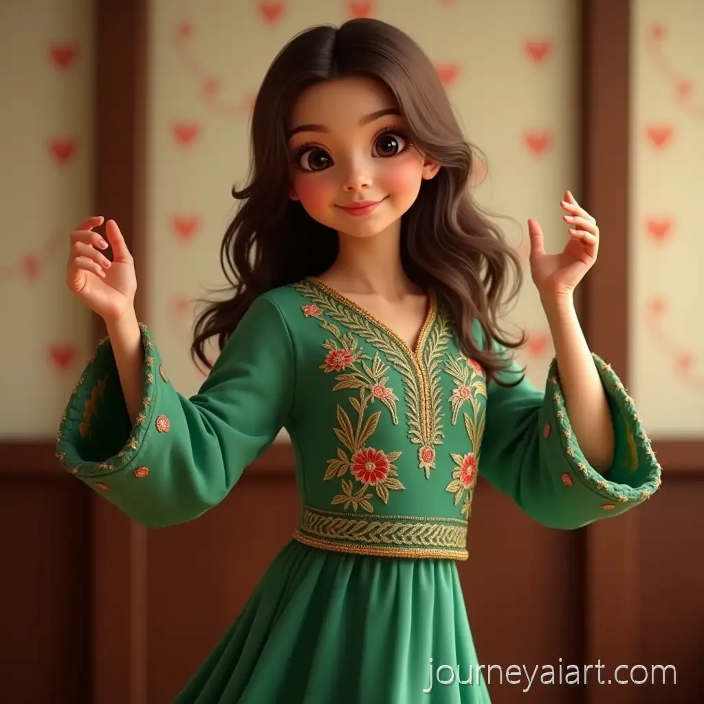 Young-Woman-in-Traditional-Green-Embroidered-Dress-Dancing-GracefullyDancing-Woman-in-Green-Dress