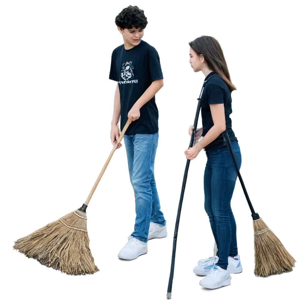 Two-Teenagers-Sweeping-City-Streets-PNG-HighQuality-Image-for-Urban-and-Youthful-Themes