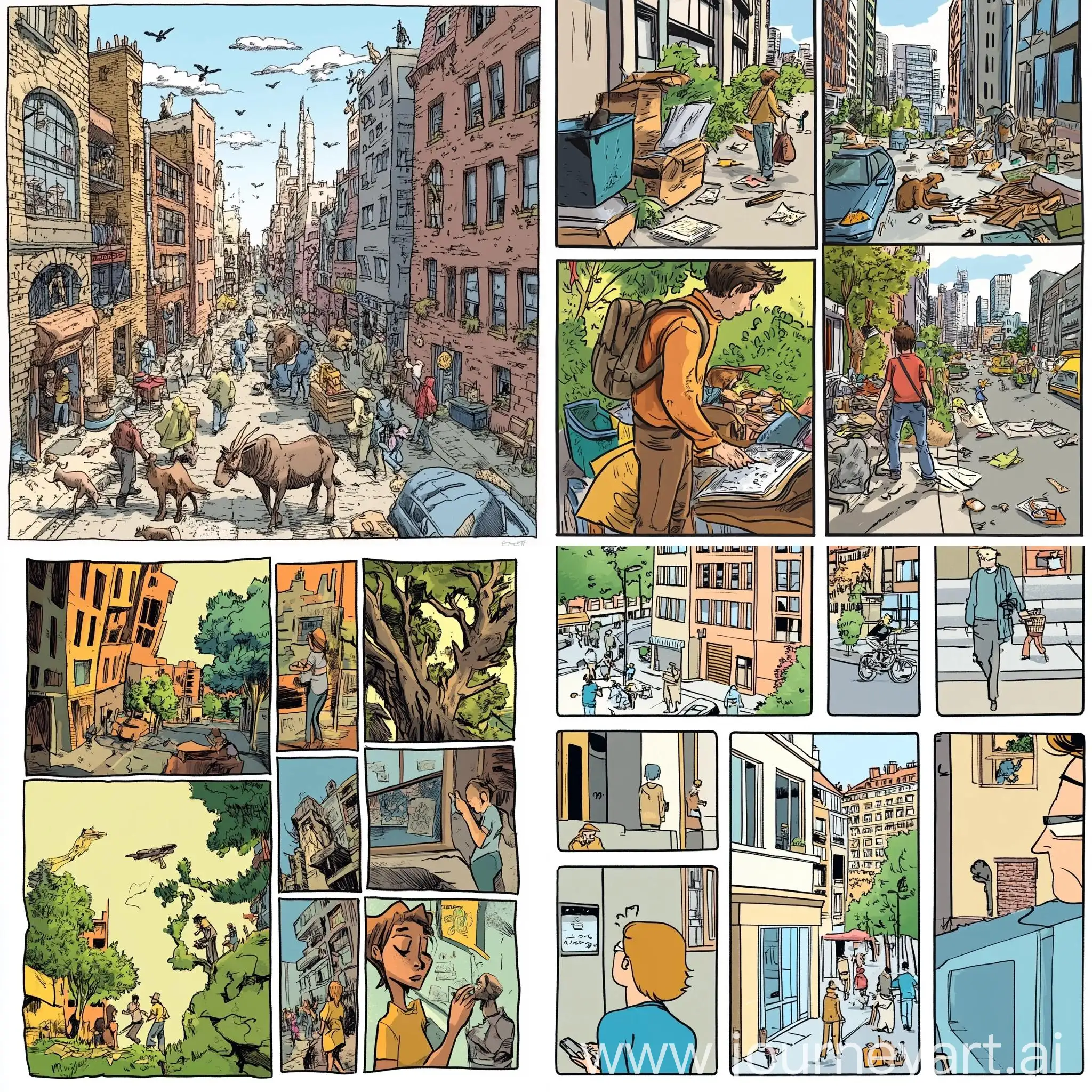 Comic-Illustrating-Human-Activity-Diversity-and-Sociology-Concepts