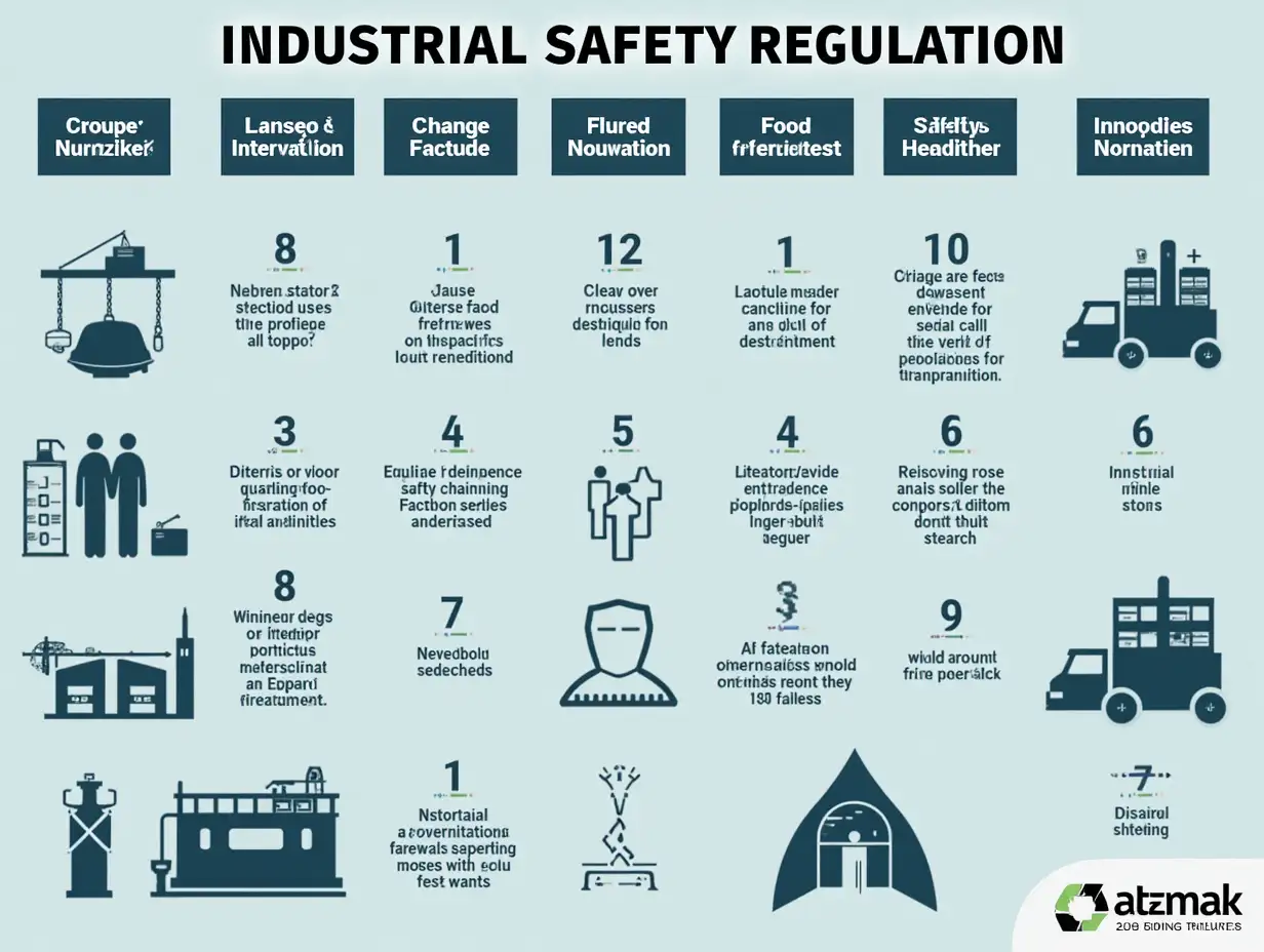 information chart on industrial safety regulations in a factory