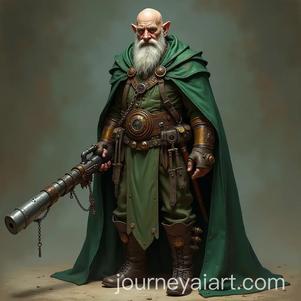 Steampunk-Dwarf-with-Metal-Ribbed-Gun-Leg-and-Green-Cloak