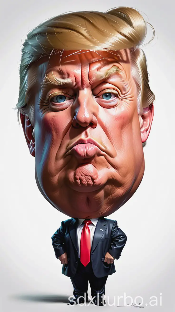 Caricature of Donald Trump