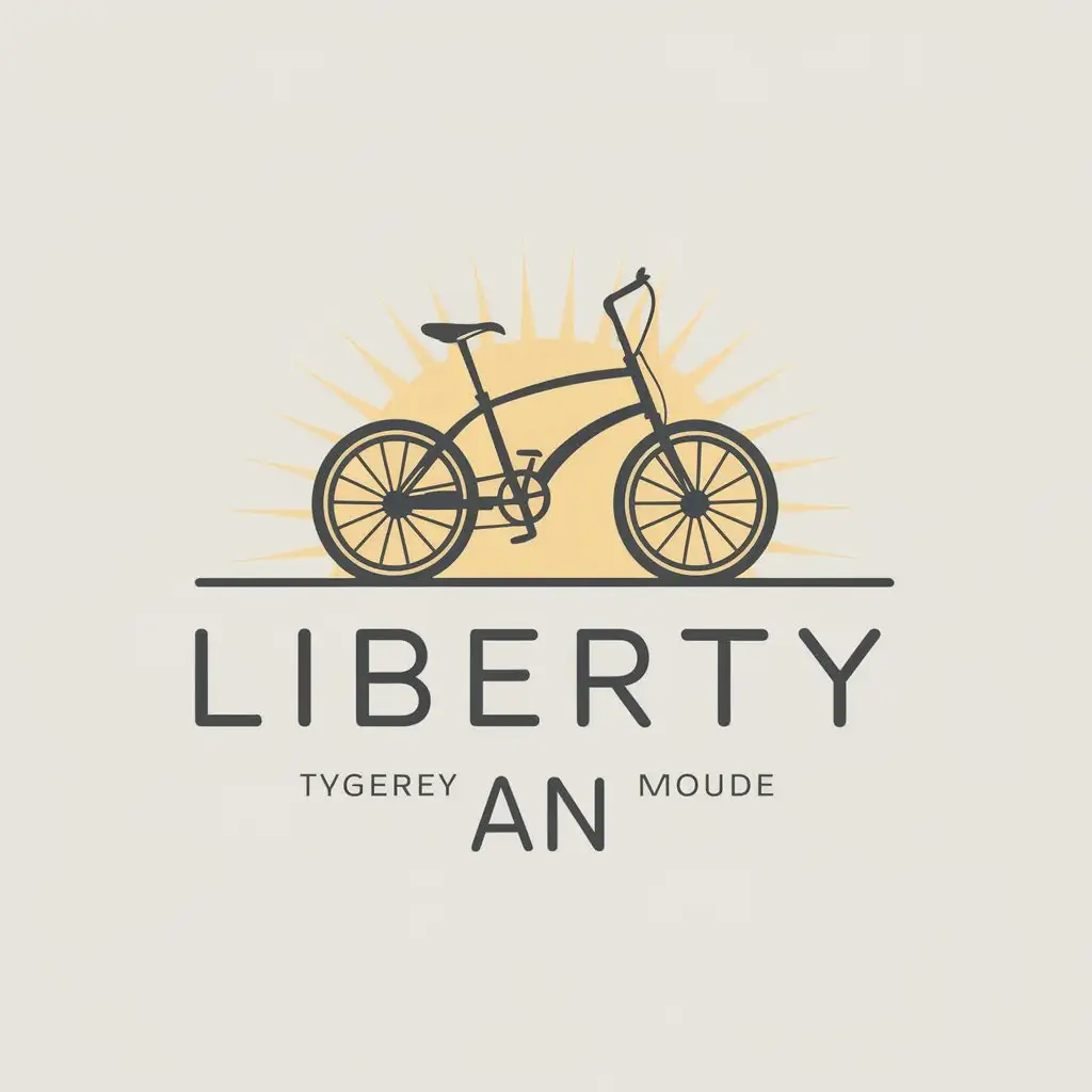 a vector logo design,with the text "Liberty An", main symbol:foldable bike sunlight outside,Moderate,clear background